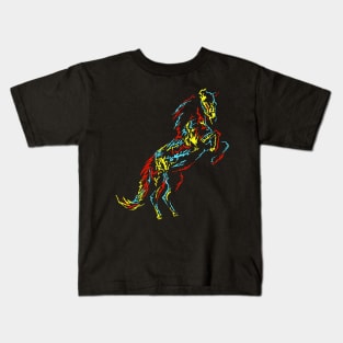 horse abstract colorful Kids T-Shirt